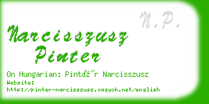 narcisszusz pinter business card